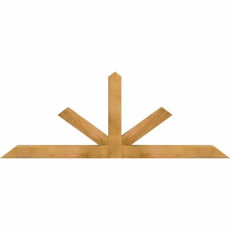 Ekena Millwork Saratoga Rough Sawn Timber Gable Bracket, Western Red Cedar, 72"W x 27"H x 4"D x 4"F, 9/12 Pitch GBW072X27X0404SAR00RWR